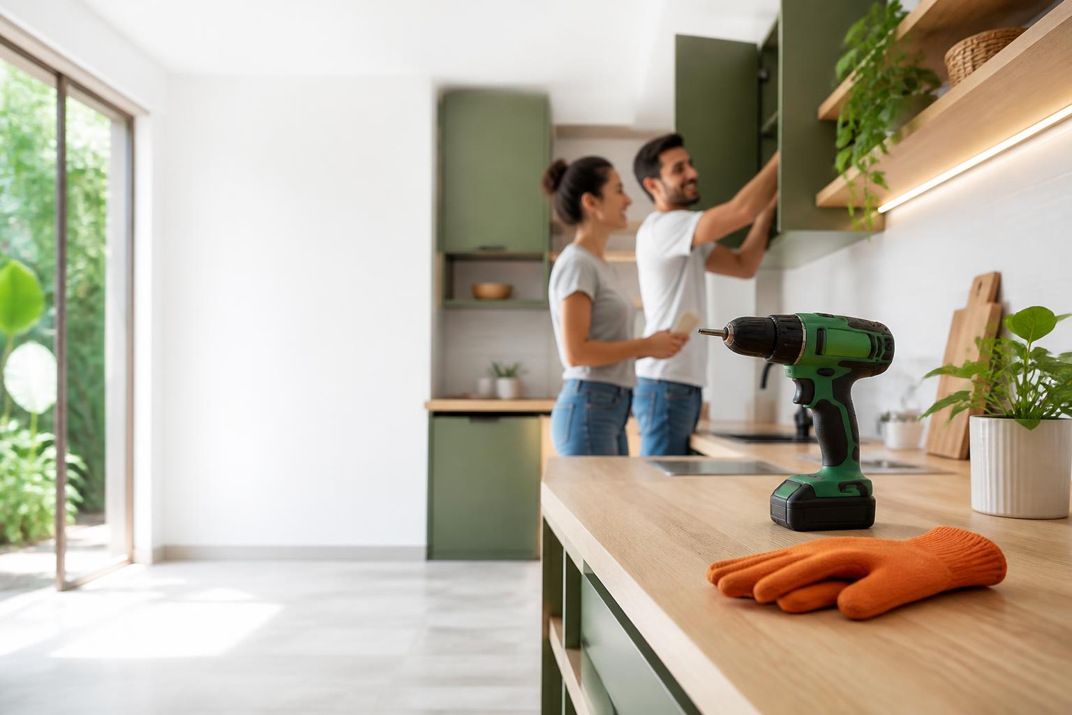 Família reformando a casa com materiais Casa Forte
